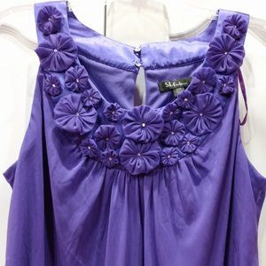 S. L. Fashions NWOT Plus Purple Crape Dress
